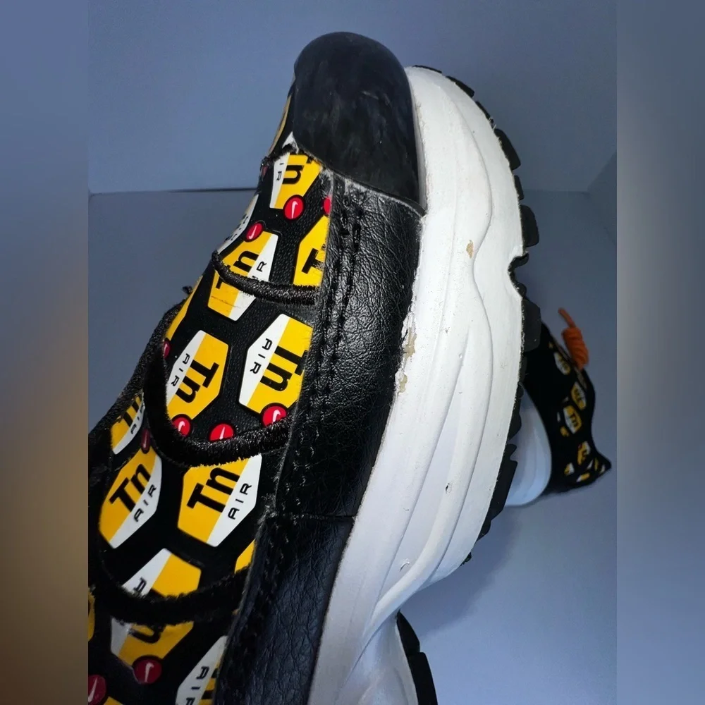 Nike Air Max Plus QS PS Child Size 13C Allover Logo Black Sneakers BQ1936-002 13